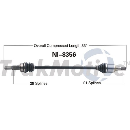 Surtrack Axle Cv Axle Shaft, Ni-8356 NI-8356